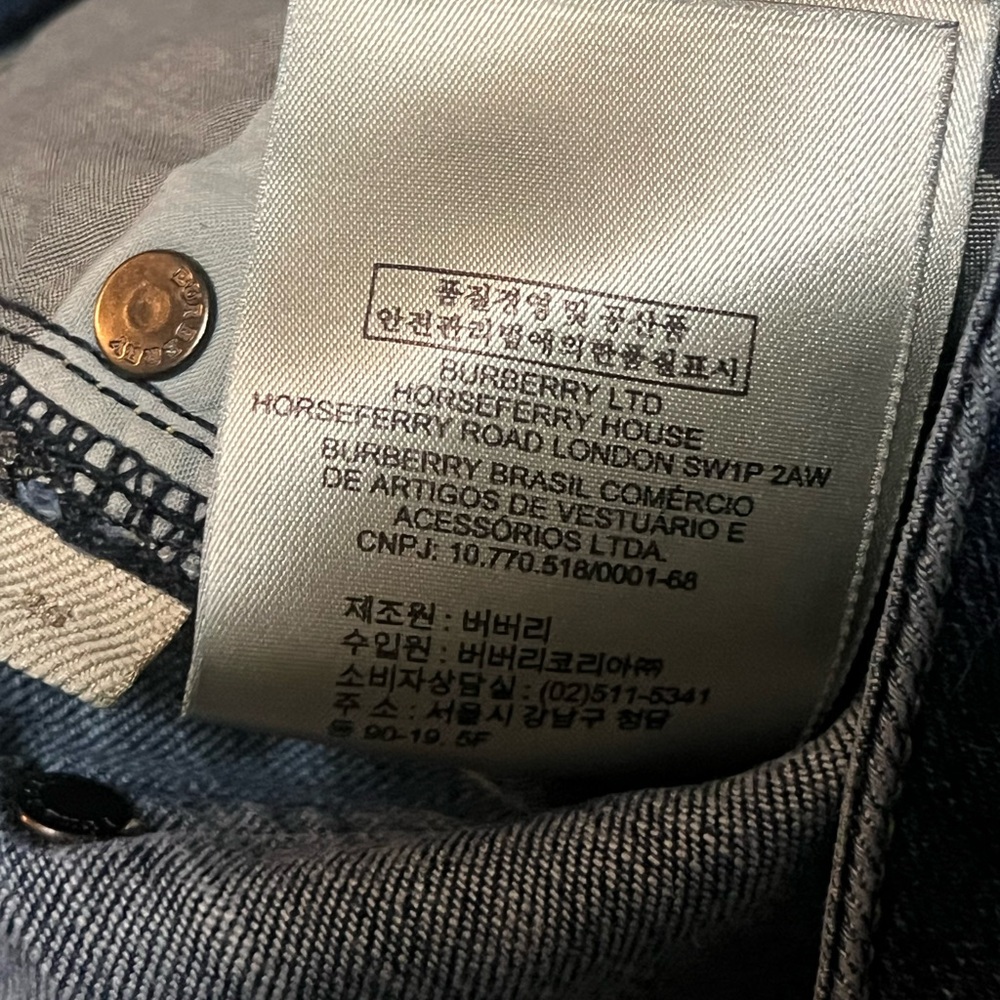 Burberry Brit Buckingham low rise skinny capri jeans in medium wash luxury - Picture 11 of 12